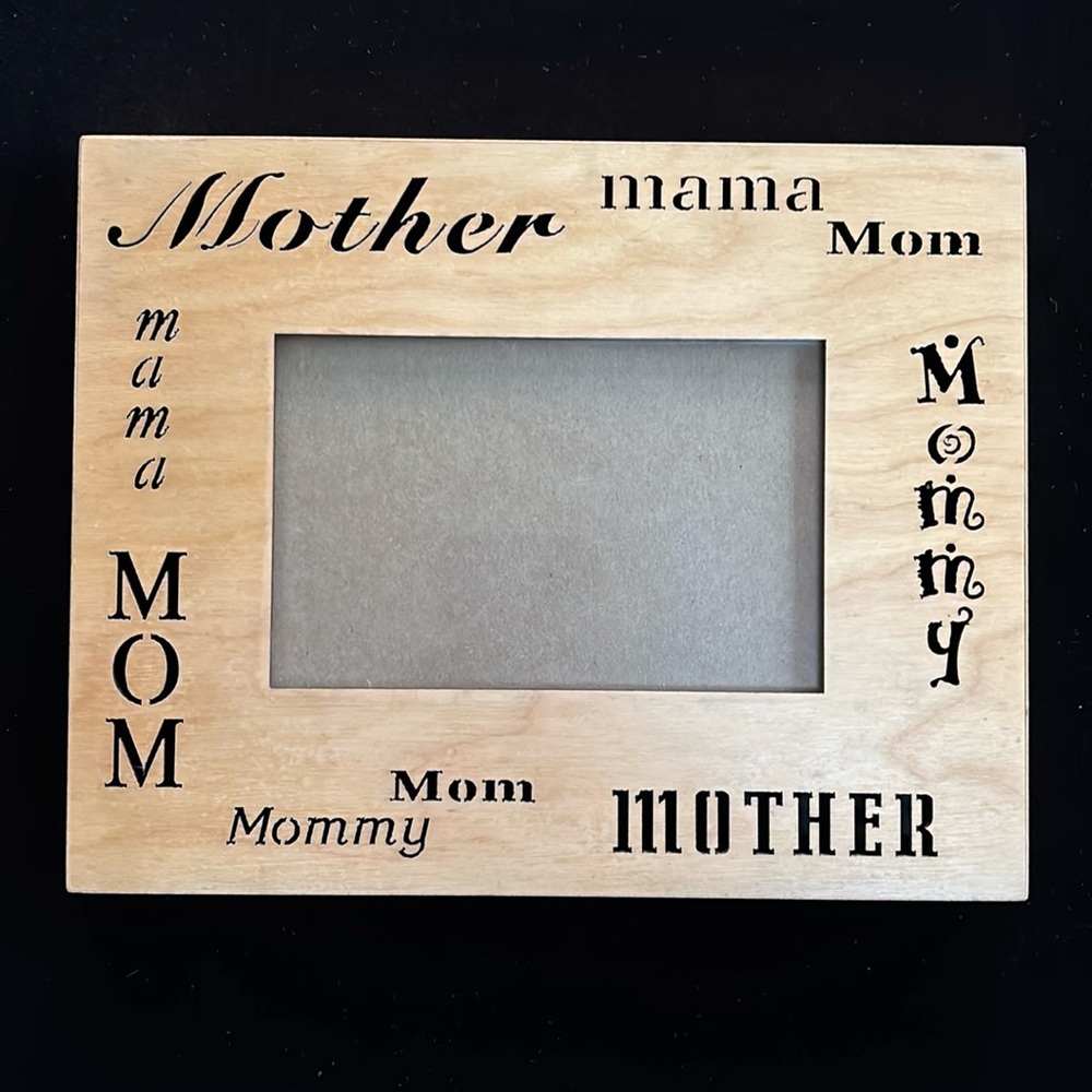 Lasercraft Mom Themed Wooden Picture Frame